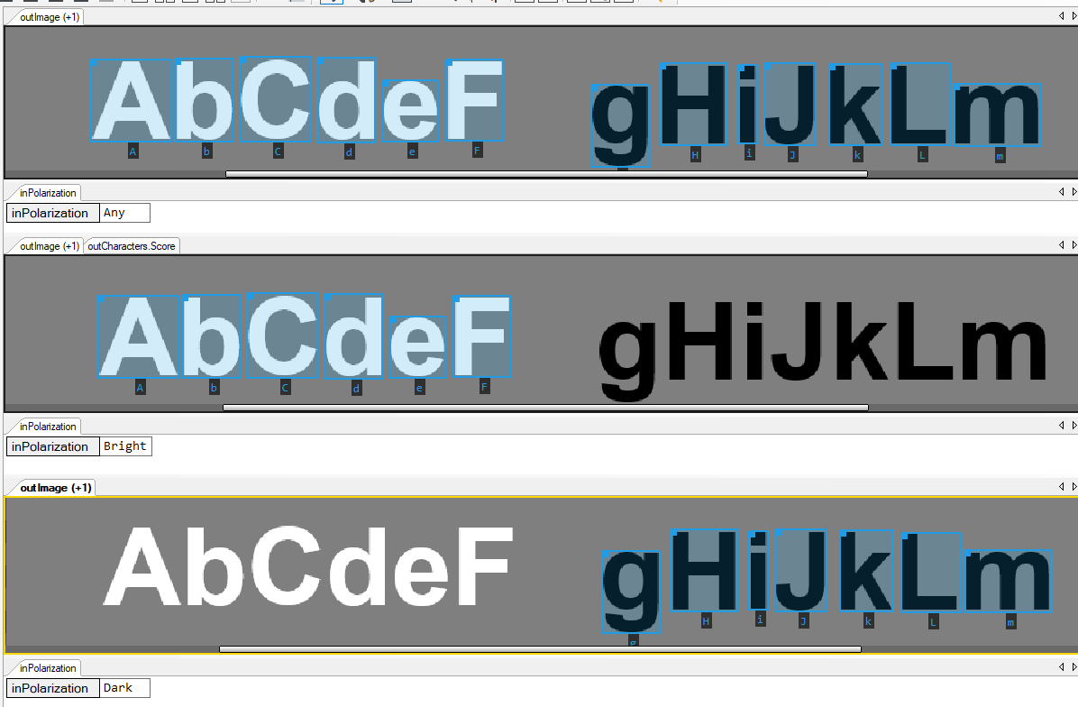 Text polarization examples