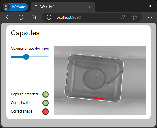 WebHMI web browser view - local host